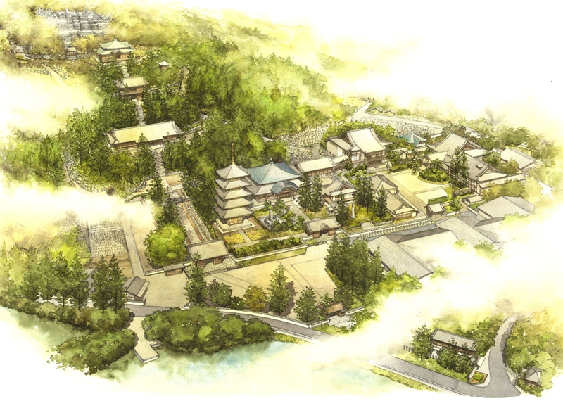 仏生山法然寺全体図