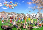 喜連瓜破　分譲地　春のイメージ