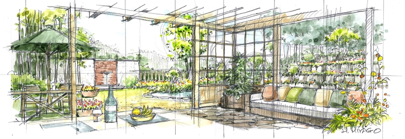 リビングアンドデザイン展 展示会場壁画原案